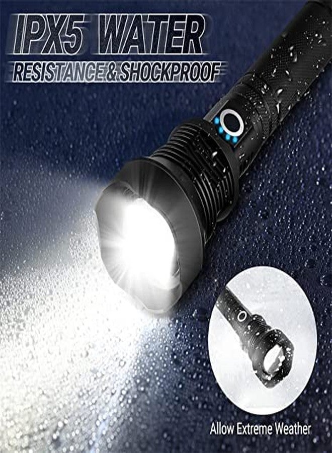 Neuronmart Super Bright Rechargeable Led Flashlights, Xhp50.2 Tactical Flashlight, Zoomable & Ipx5 Waterproof, Aluminum, 1600 Lumen - Image 3